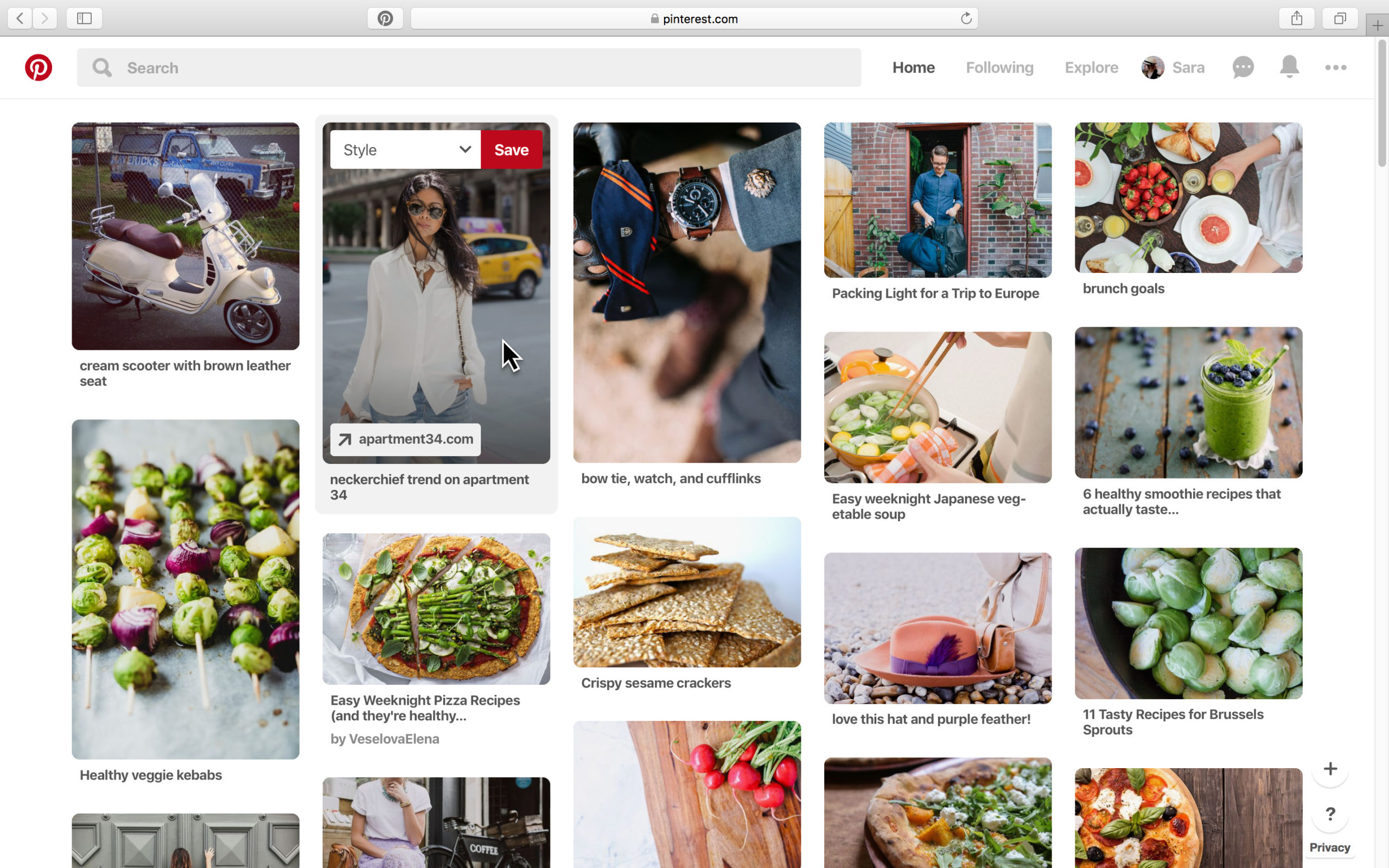 Pinterest scherm Content Collectiv
